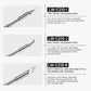 Lead-free soldering iron tip options shown with fine tip designs