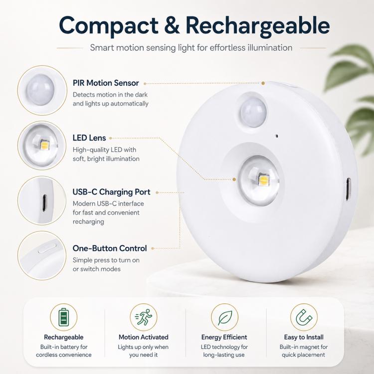 Smart Sensor Cat Eye Night Lights with Remote Control, 1pc, 3pcs, 6pcs