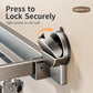Wall suction cup clamp with locking base for holding a folding drying rack