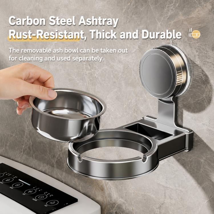No-drill Suction Cup Wall-mounted Ashtray