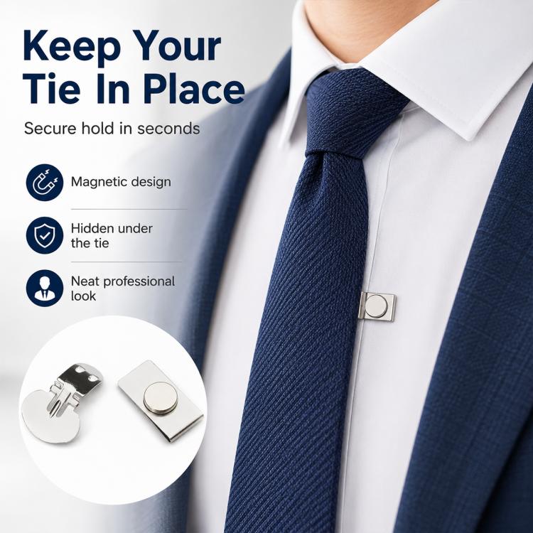 Wrinkle-resistant Automatically Fixed Shirt Magnetic Invisible Tie Clip