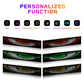 Flexible LED display strips showing multi-color wavy eye patterns in rows
