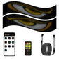 Yellow dot LED matrix flexible strips with remote, phone app, and USB cable kit