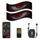 Red dot LED matrix flexible strips with remote, phone app, and USB cable kit