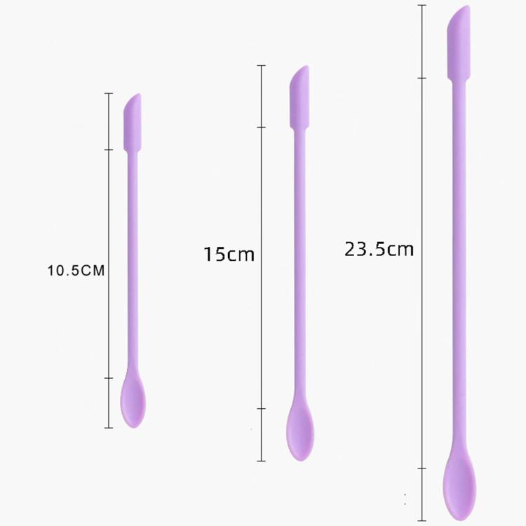 3pcs / Set Mini Double-headed Cosmetic Bottle Silicone Scraper Spoon