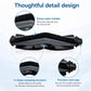 Black V-shaped roller brush assembly with end caps and bristle rows