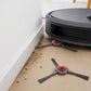 Robot vacuum side brush set with black bristles and red-tipped hubs