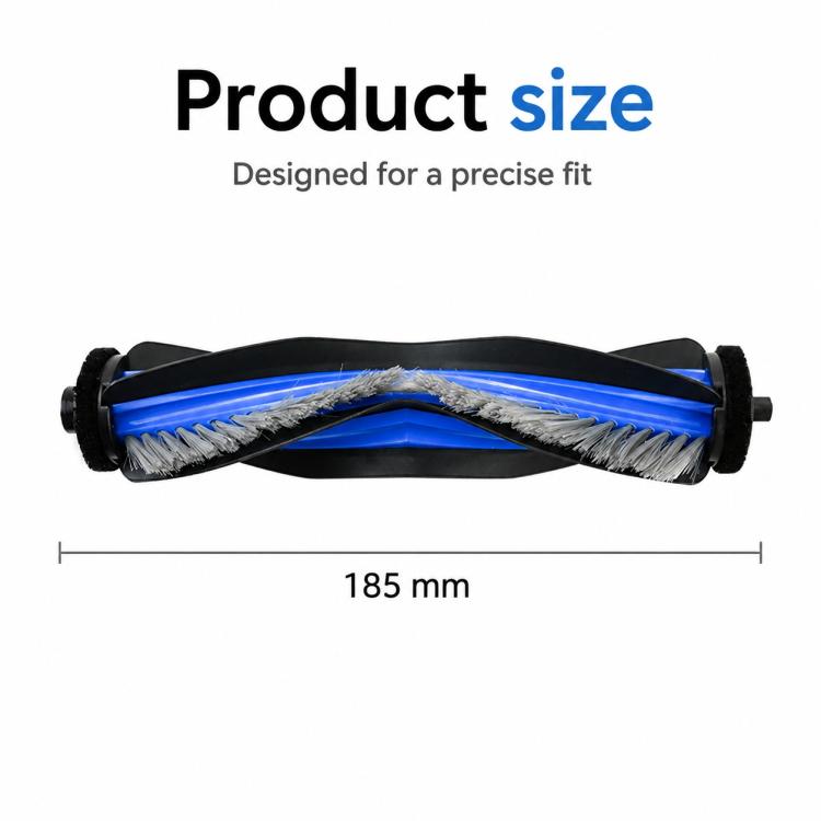 Replacement roller brush with blue center and gray side bristles