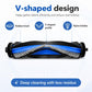 Blue and gray V-shaped replacement roller brush with side bristles