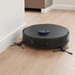 Robot vacuum with installed side brushes on the floor