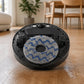 Robot vacuum mop pad attachment, blue-striped microfiber round pad