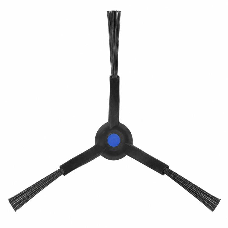 Replacement 3-arm side brush for robot vacuum, black bristles with blue center