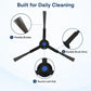 Replacement side brush assembly with flexible bristles and durable black arms