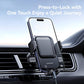 Car air vent phone holder with spring lock and wide grip for secure phone mounting