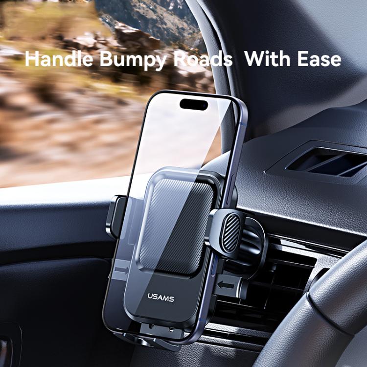 Car air vent phone holder with protective pad and stable mount for road vibration