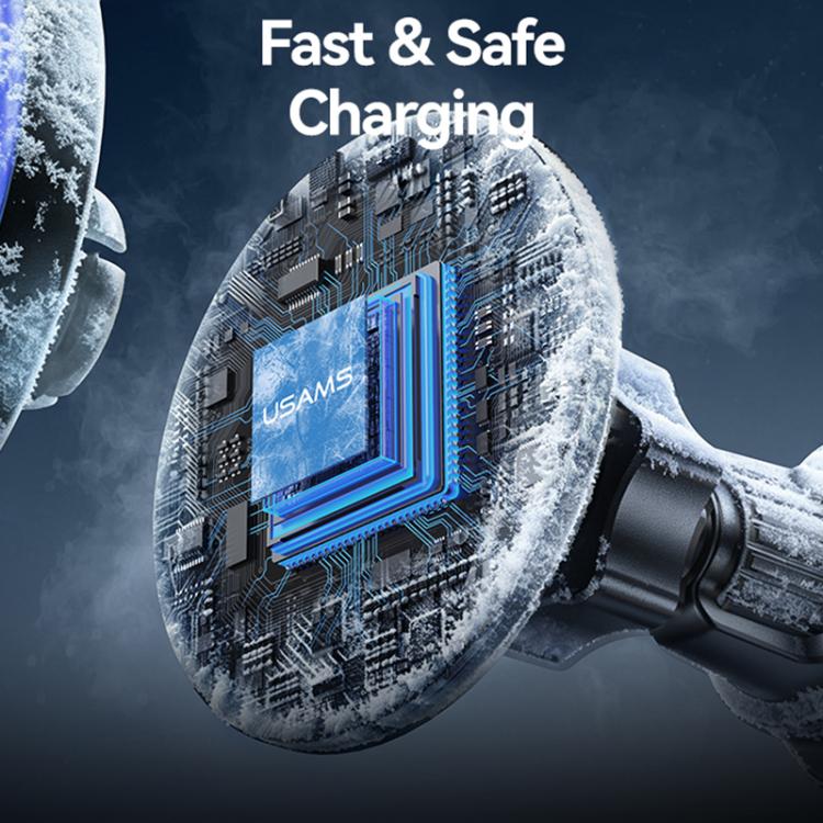 Magnetic wireless charging disc with circuit design, shown for fast charging in cold weather.