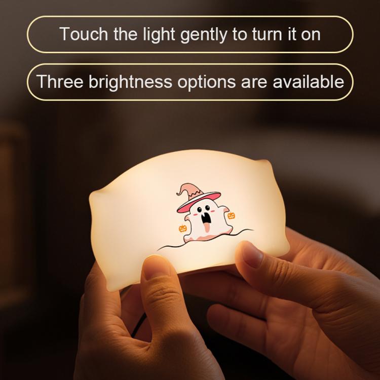 ZHL001W Halloween Pillow Silicone Night Light