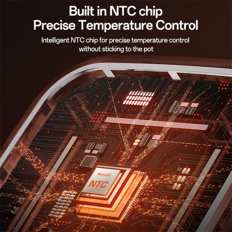 Air fryer heating system with NTC chip temperature control circuit illustration