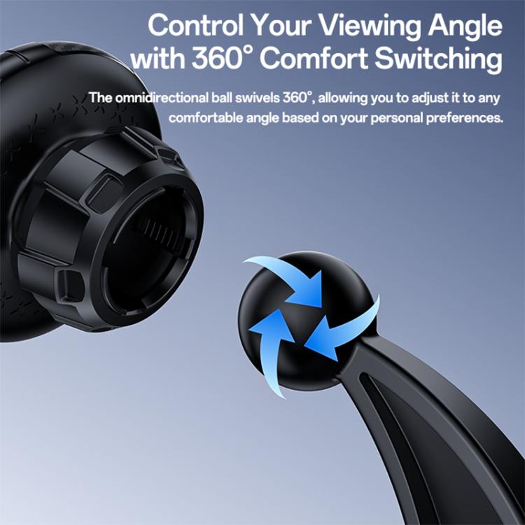 Black 360-degree swivel ball joint for car dashboard magnetic phone holder