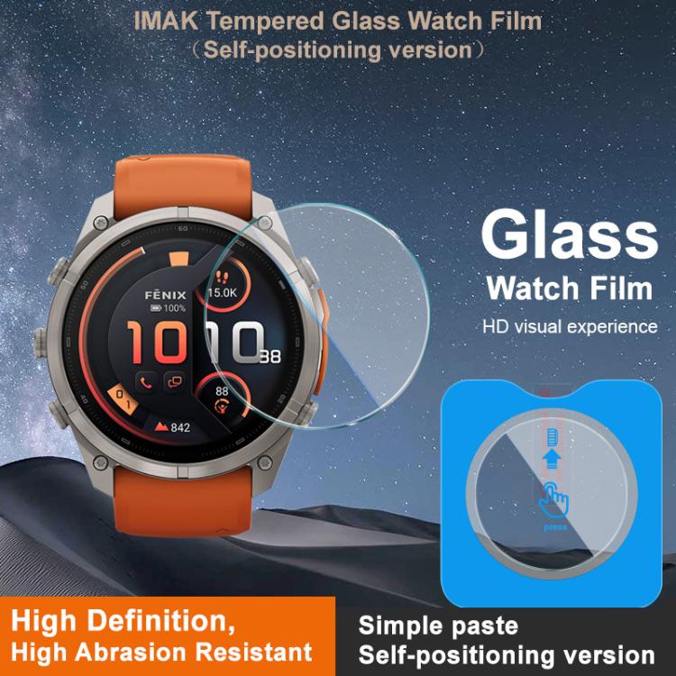 imak Tempered Glass Watch Film, Self-positioning Version, For Garmin Fenix 9 Pro 51mm AMOLED, For Garmin Fenix 9 51mm, For Garmin Fenix 9 47mm, For Garmin Fenix 9 43mm, For Garmin Fenix 9 Pro 47mm AMOLED, For Garmin Fenix 9 Pro 43mm AMOLED             ...