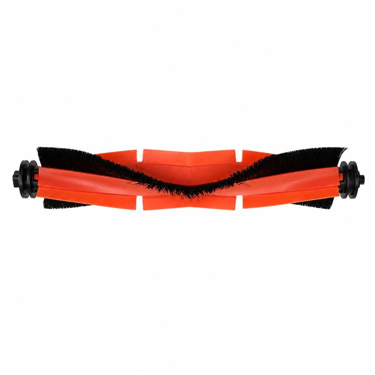 Orange and black main brush roller assembly with two end connectors