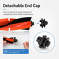 Orange main brush with detachable end cap and side mounting wheels