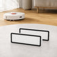 Dual rectangular vacuum filters, white pleated with black frames