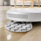 Thick grey microfiber mop pad for robot vacuum, on floor