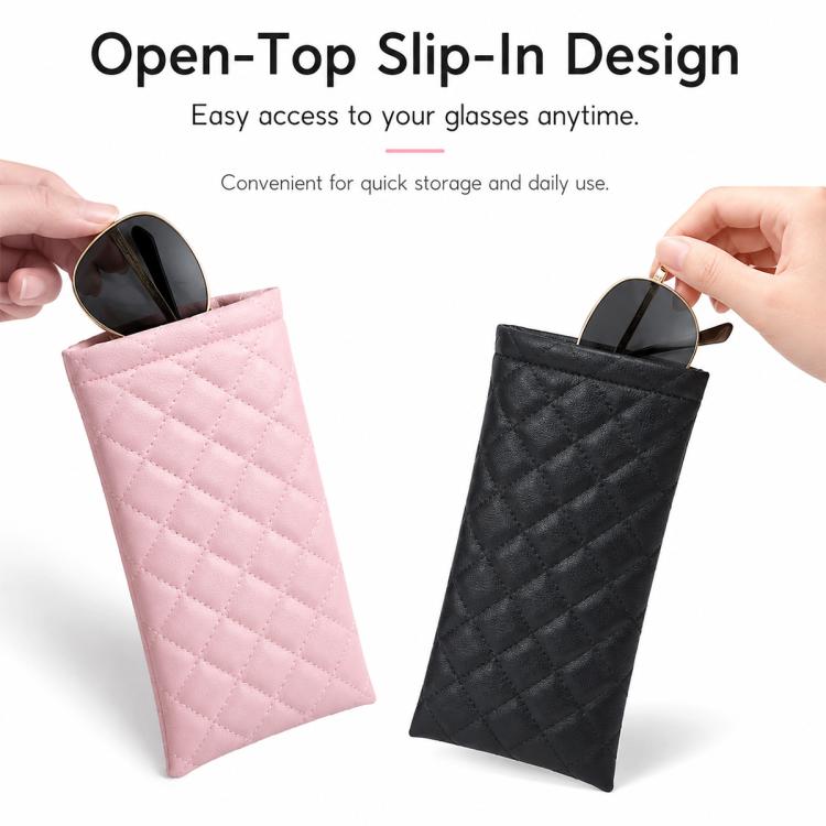 2pcs / Set Waterproof PU Leather Glasses Storage Bag