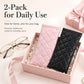 2pcs / Set Waterproof PU Leather Glasses Storage Bag