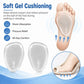 2 Pairs Half Size Self-adhesive Shock-absorbing Anti-slip Forefoot Pads