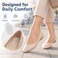 2 Pairs Half Size Self-adhesive Shock-absorbing Anti-slip Forefoot Pads