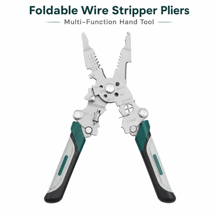 Multi-functional Handheld Foldable Cable Stripping Pliers