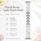 xDfind Floral Epoxy Metal Bracelet Strap Watch Band, For Apple Watch 42 / 44 / 45 / 46 / 49mm, For Apple Watch 38 / 40 / 41 / S11 42mm