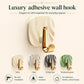 No Drill Light Luxury Plastic Adhesive Hooks Traceless Heavy-Duty Clothes Hook, Gold Hook