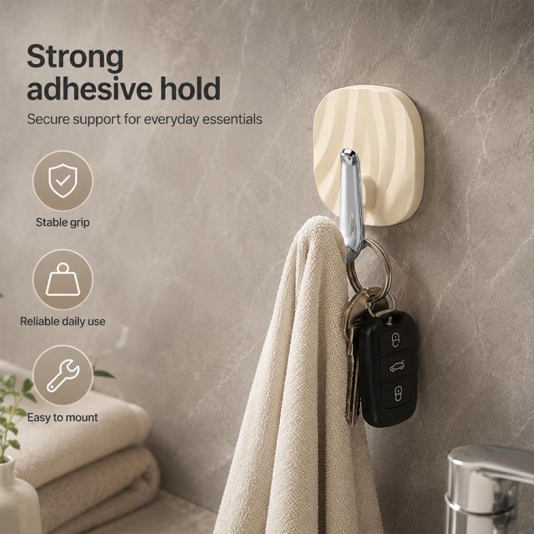 No Drill Light Luxury Plastic Adhesive Hooks Traceless Heavy-Duty Clothes Hook, Silver Hook