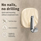 No Drill Light Luxury Plastic Adhesive Hooks Traceless Heavy-Duty Clothes Hook, Silver Hook