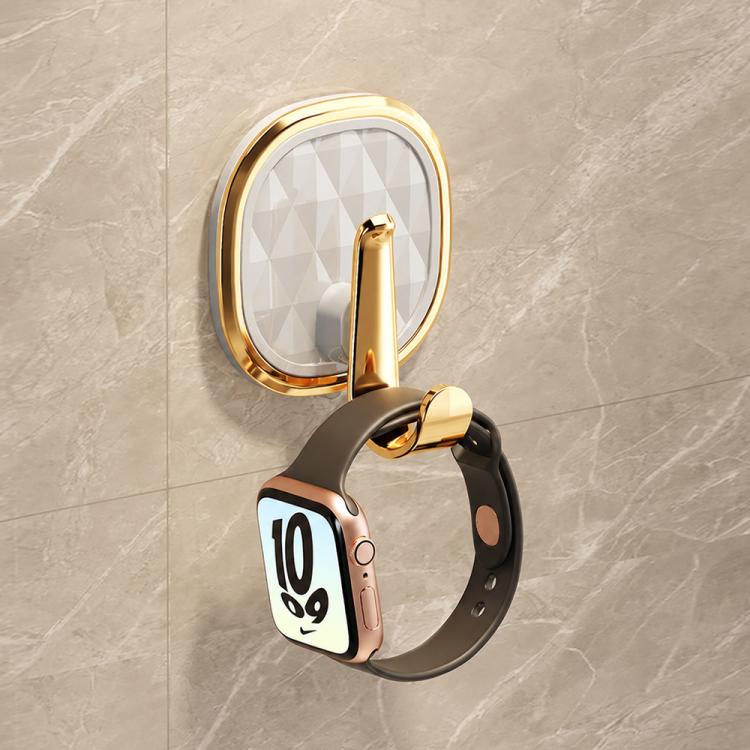 No Drill Light Luxury Plastic Adhesive Hooks Traceless Heavy-Duty Clothes Hook, 1PC