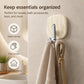 4pcs No Drill Light Luxury Plastic Adhesive Hooks Traceless Heavy-Duty Clothes Hook, 4PCS Silver Hook