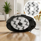 White striped microfiber mop pad for robot vacuum