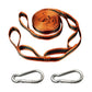 Adjustable loop strap set in orange and black with quick buckle clips