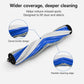 Main cleaning brush roller with dense gray bristles and blue backing