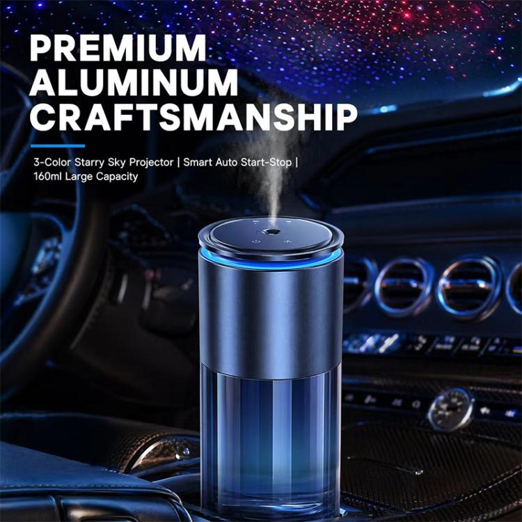 JK-587 Tri-color Starry Sky Light Smart Car Aroma Diffuser