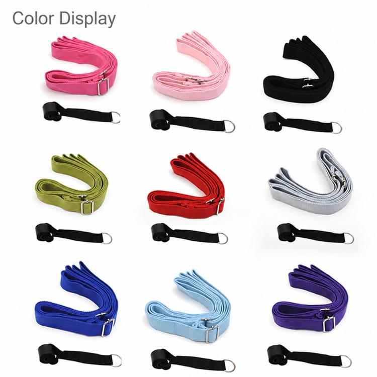 Assorted color stretching straps set with black door anchors and metal buckles