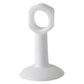 White suction door handle protective pad with hex ring opening and flat base