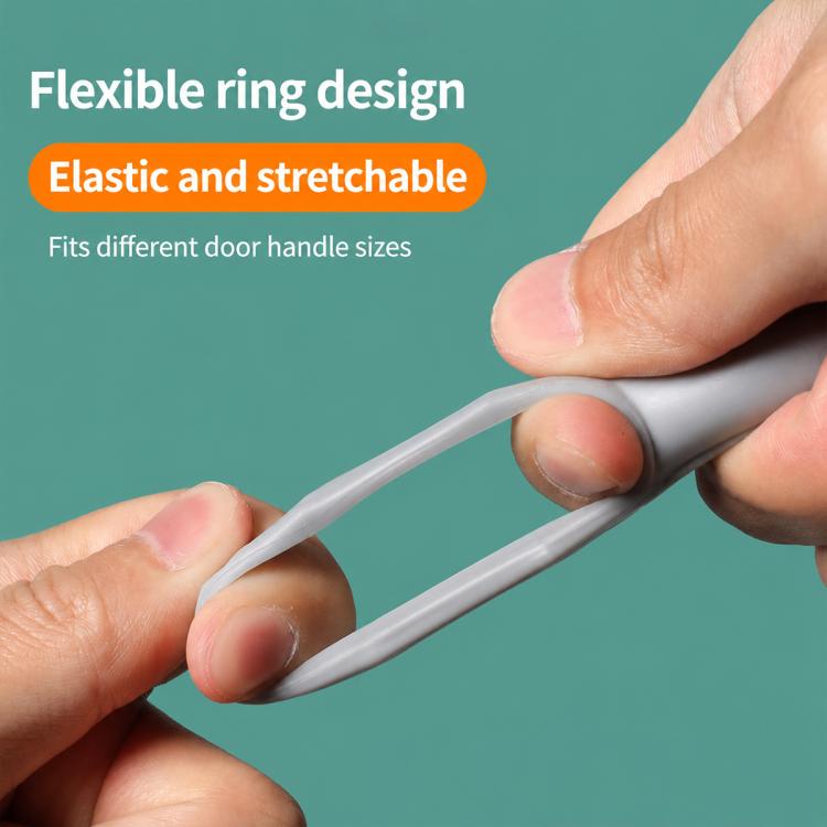 Flexible grey silicone ring design for a suction cup door handle bumper pad