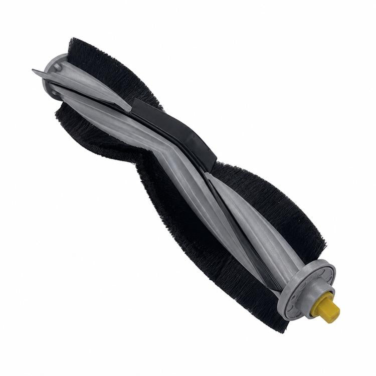 Robot vacuum main brush roller with black bristles and gray housing