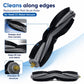 Robot vacuum main brush roller for edge cleaning, black bristles and gray base