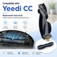 Robot vacuum main brush roller with black bristles and yellow locking cap