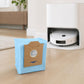 Robot vacuum dust bag replacement with circular filter opening, brown paper